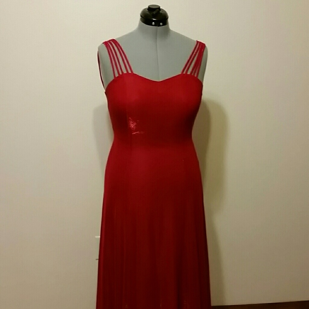 Red shimmery Molly Malloy evening dress 10